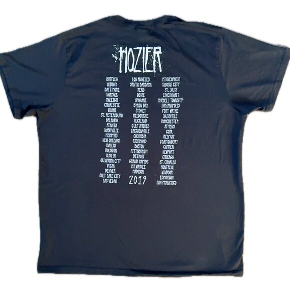 Hozier 2019 Tour Black T-Shirt Concert Merchandise XXL Wasteland Baby PoeticCore - Picture 2 of 9